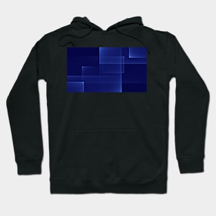 Abstract square and rectangle shapes illustration background Blue Hoodie